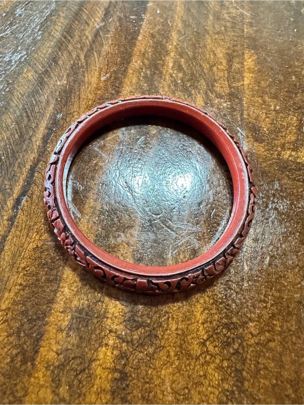 Carved Floral Bangle Bracelet - Women Jewelry - Picture 3 of 3